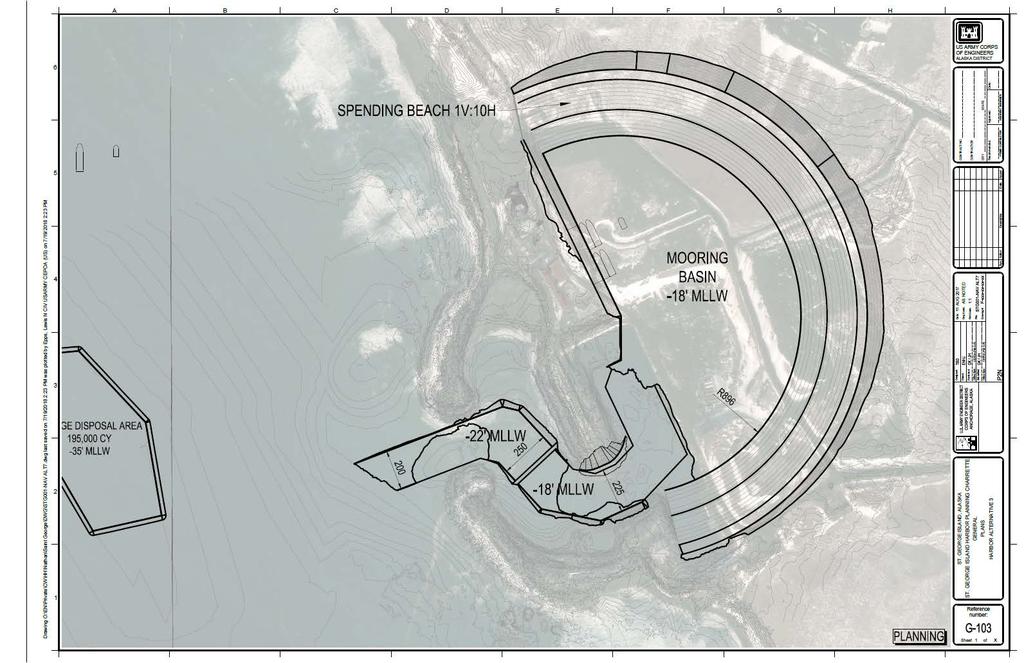 Figure A-47: Alternative Z-6 Concept Plan 5.6.1 Navigation Design Primary construction of this harbor design would be through excavation and dredging. No new rock structures would be placed.