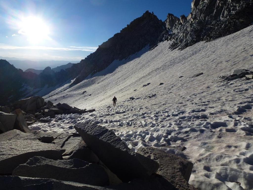 The next leg of the journey is the long trek through the boulder-field from the saddle to K2,