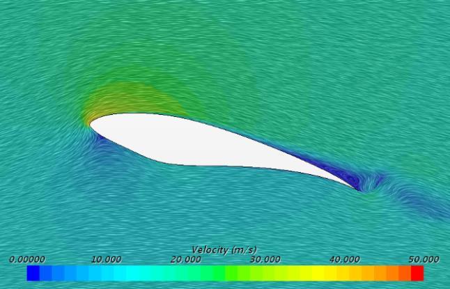 Figure 12: Wall y + Value Figure 13 displays the static pressure contour on NREL S825 wind turbine dedicated airfoil at two