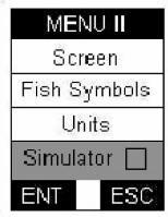 TURNING THE FISH FINDER ON/OFF 1. To turn the fish finder ON, press and release the button. 2. To turn the fish finder OFF, Press and Hold the button for 3 seconds.