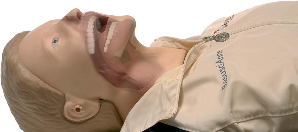 Resusci Anne Simulator s airway features High quality airway management education New and innovative material offers the