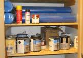Chemicals associated with crafts and woodworking shop