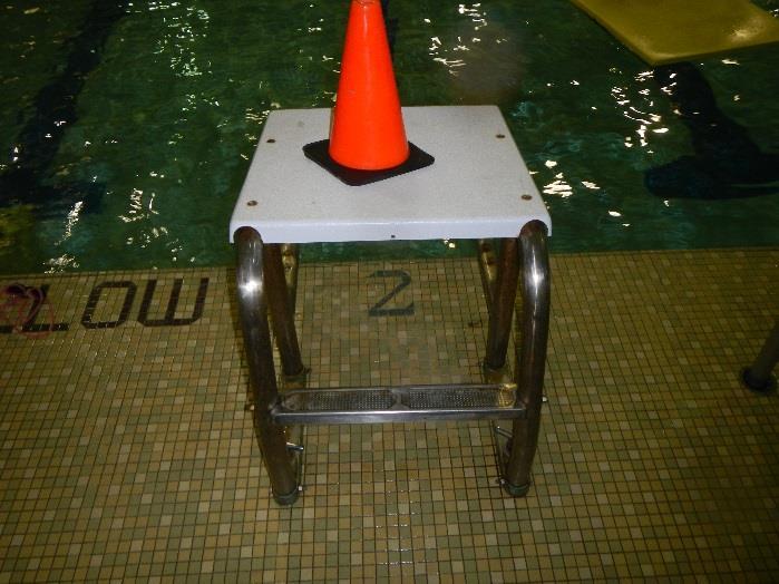 This depth requirement meets the National Federation of High School Swimming (NFHS) requirement of a 4 foot minimum depth of water and that the blocks are a maximum of 30 inches above the surface of