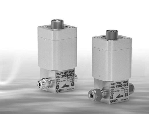 Smooth Vent Valve Series Valve / needle valve integrated construction requires only 1/4 the piping space of previous models.