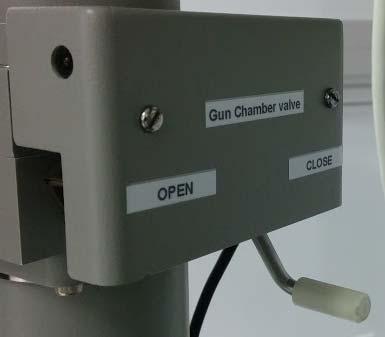 Make sure the Gun Chamber valve and Column Chamber valve are both closed.