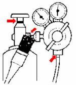 DO NOT modify connections Chemical Fact Sheets NEVER open a cylinder valve if a valve outlet is pointing at someone. Clear area before opening. DO NOT empty a cylinder completely.