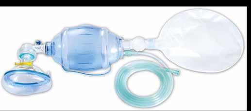 ANAESTHESIA Manual resuscitator With overpressure control pop off valve and mask PVC and PC, DEHP and BFA free resuscitator bag Latex Free Adults 1700ml