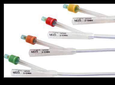 UROLOGY SECURE TM Silicone Foley Catheter Foley Catheter 2 ways 100% silicone - Transparent Radiopaque tip and contrast stripe along the catheter shaft Color code Cylindrical tip for an atraumatic