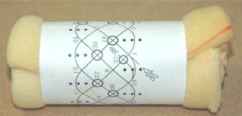 Allow the foam to expand inside the pattern cylinder (as illustrated in Figure 12O-5).
