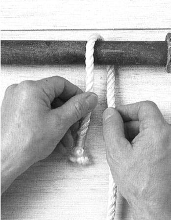 To add directional stability or when tying the hitch to a tapered spar, an extra half hitch should be added beside the timber hitch on the side facing the direction of pull.