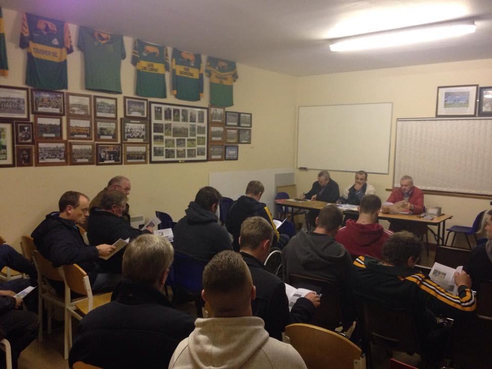 The Annual General Meeting took place on December 12th in the GAA Clubhouse.