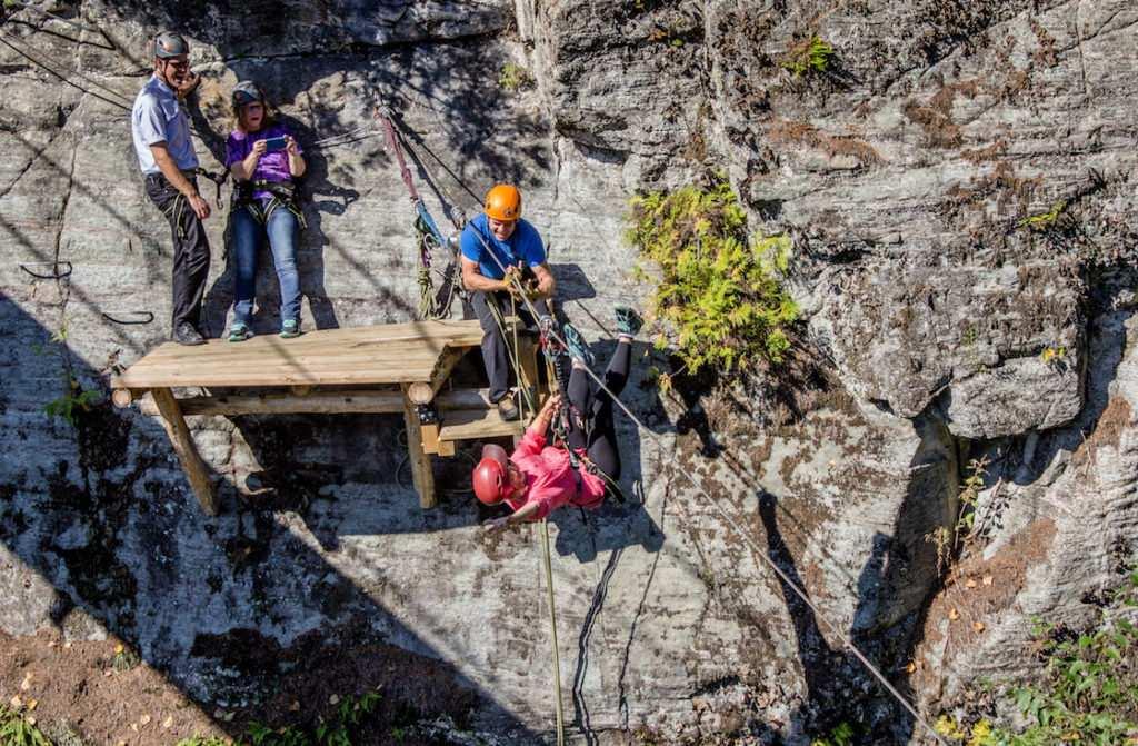 Along with hiking and the Air Canyon ride which makes its debut in 2017, the via ferrata course is another fun way to explore the natural area, which was formed by the