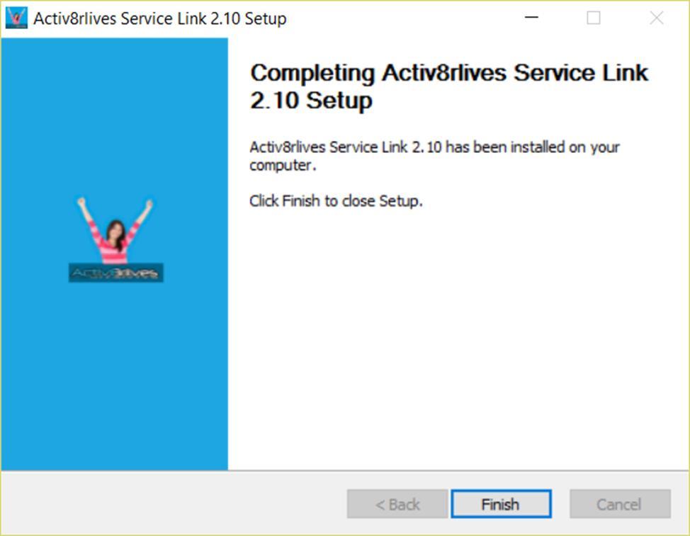 1 Downloading Service Link to your PC Once the installation process has been started, the software will automatically install all of the services you need to run it and to download data from any of