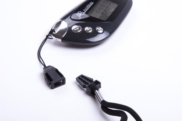 The Activ8rlives Buddy Step Counter has a rechargeable lithium battery, which cannot be