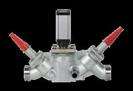 valve station with motor operated valve In this hot gas line example you can replace the individual valves with an ICF 50-4 with SVA-S stop valve, FIA strainer, ICM motor valve and REG-SB hand