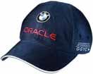 Basic Team Cap Navy blue cap with 6 panels, refl ective 3M piping on the peak, embroidered BMW ORACLE Racing logo on the front and Challenger 07 logo on the