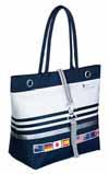 80 30 0 404 425 Yachting Beach Bag Roomy, lined beach tote with a yachting look and many quality details like appliqué fl ags,