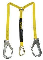 Lanyard Connects anchor to harness Restrict fall to 6 feet or less