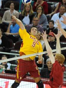.. Overall in 2013 while appearing in 23 matches (starting 17, including USC's first 7 and final 10), he had 117 kills (hitting.126), 60 digs, 23 blocks and 9 aces.