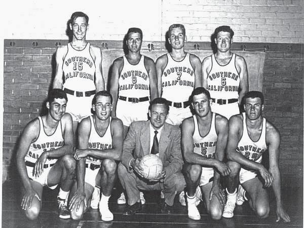 USC'S 1949 USVBA CHAMPIONS USC s 1949 men s volleyball team, although not under the jurisdiction of the athletic department, captured the first-ever USVBA Collegiate National Championship.