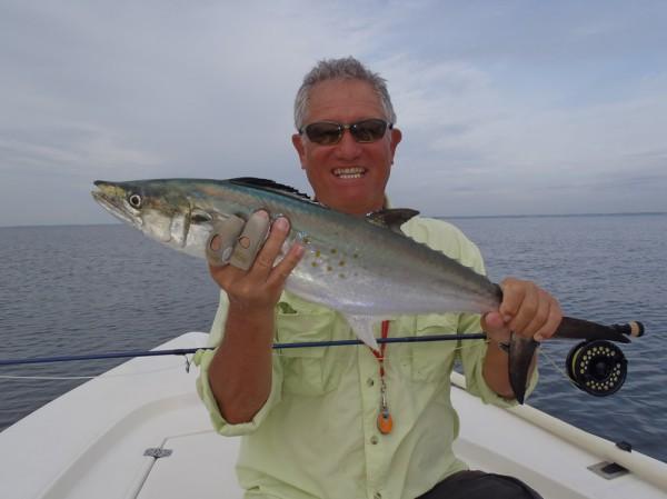 Fishing Report.Captain Baz Yelverton The next shot is Mike Youkee again with a bigger fish on September 29. This fish took the fly on a dead drop and almost yanked the rod out of Mike's hands.