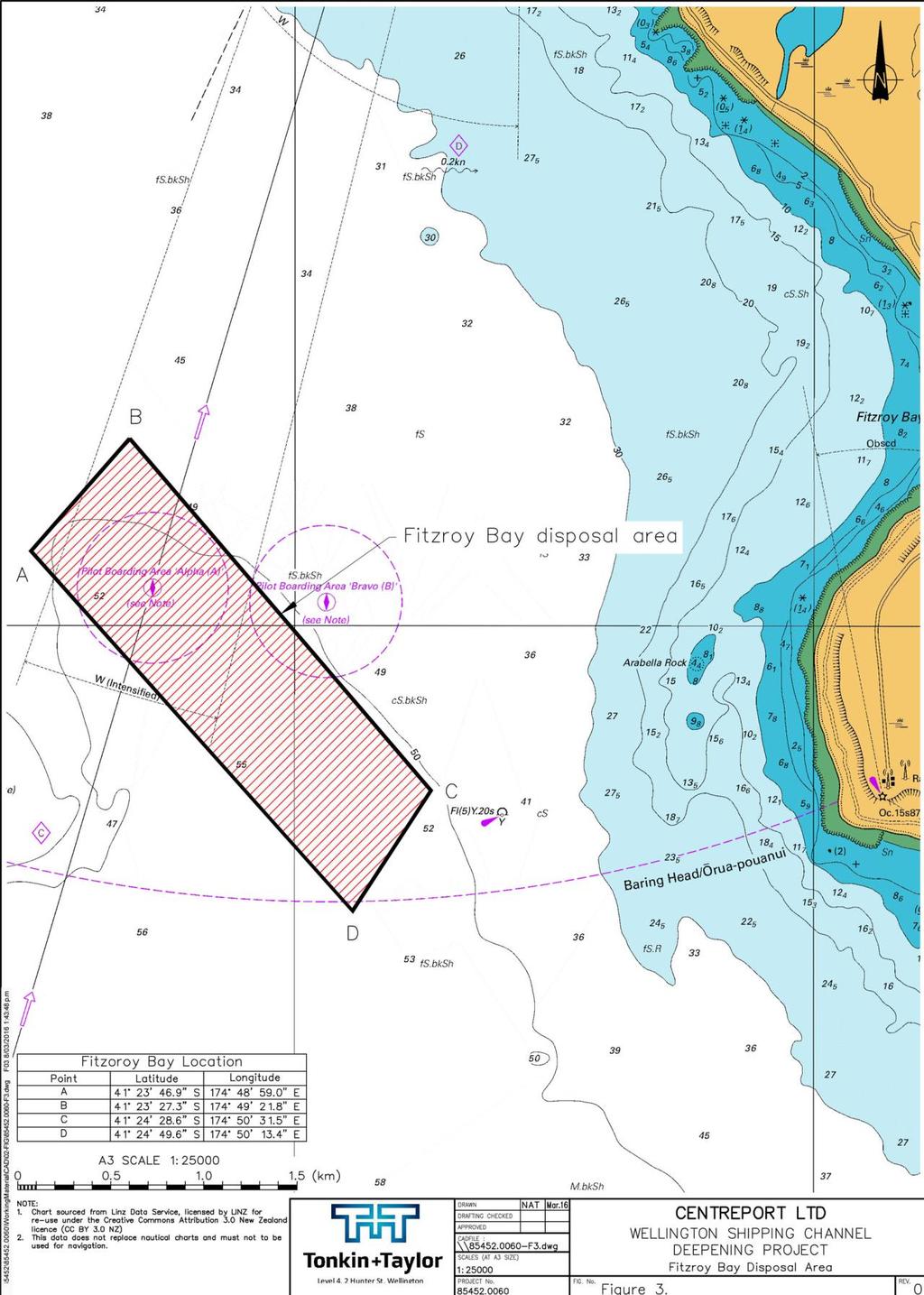 Figure 3: Fitzroy Bay placement area Assessment of