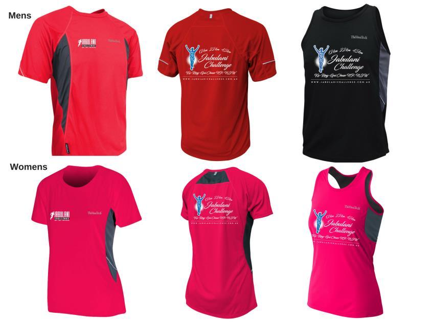 15. Merchandise The official Jabulani Challenge Event T-Shirt ($40), Singlet ($37) and Visor ($22.