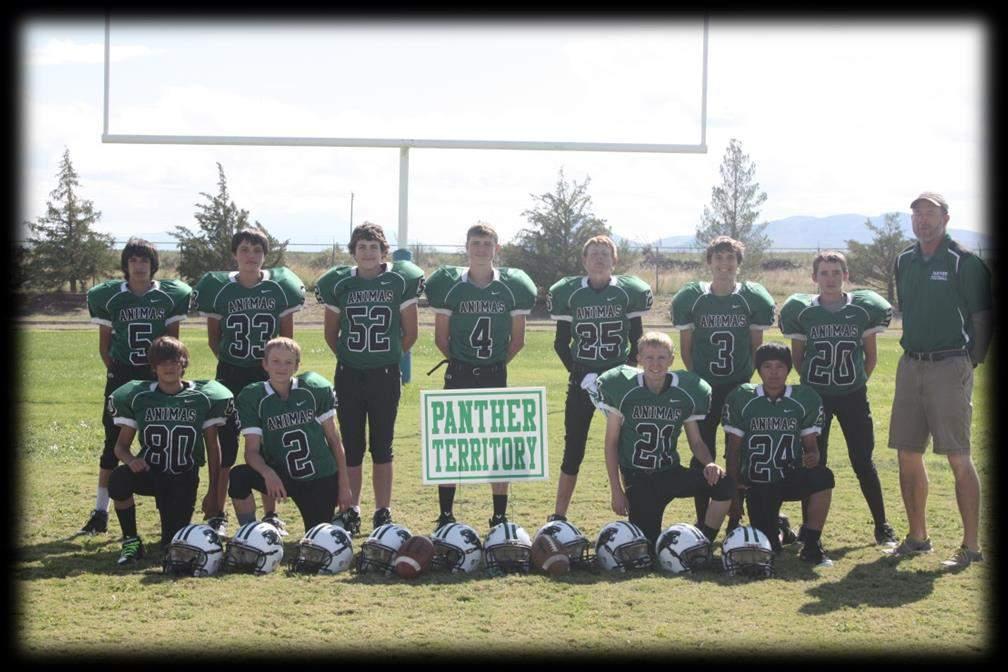 Animas Football Middle School The Mid School football ended the season with 4-0 record.