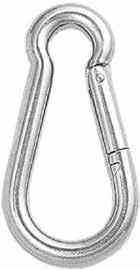 ZINC PLATED COMMERCIAL KARABINERS Karabiners without Eyelet Size () MWL* Dimensions () D kg L A E B A 09569005 5 87 50