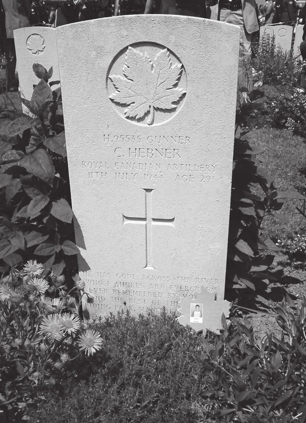Juno Beach was known as the Canadian beach as it was assigned to the 3rd Canadian Infantry Division (with the 2nd Canadian Armoured Brigade). right of the headstone.