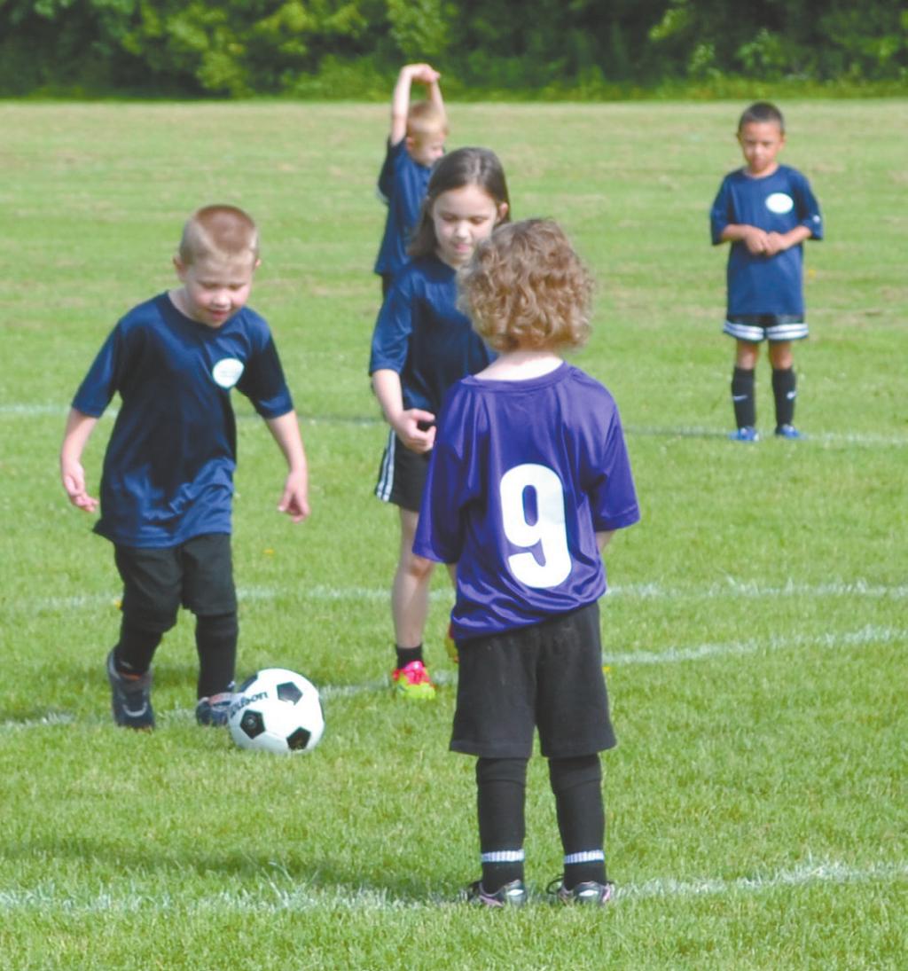 SOCCER Dribbling, passing, and shooting will be covered through fun games that keep everyone moving. is class is great for coordination and self-esteem. e main objective is to have fun!