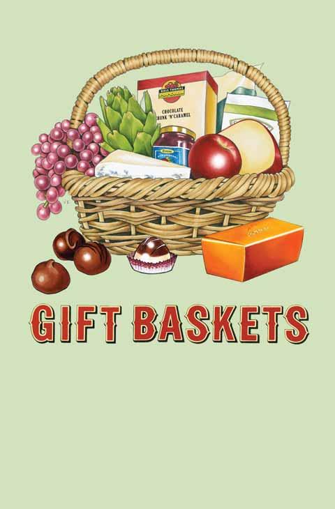 Share the wealth! Say thank you or send holiday wishes with one of our many bountiful baskets, creatively custommade and just beautiful.