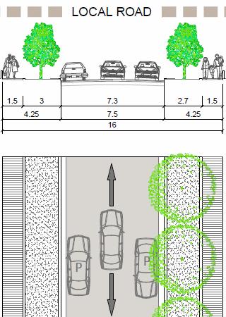 Figure 10: Access Street (Local Road) Cross-Section 4.2.5 Access Place (Reserve/Service Road) Some Access Places (Reserve/Service Road) are also proposed within the subdivision.