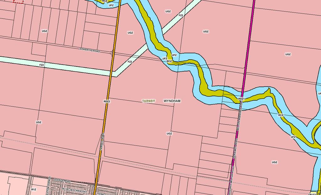 2.2 Existing Land Use The subject site is zoned Urban Growth Zone 1 UGZ1 under the Wyndham Planning Scheme as indicated in Figure 2. The site is currently vacant rural land.