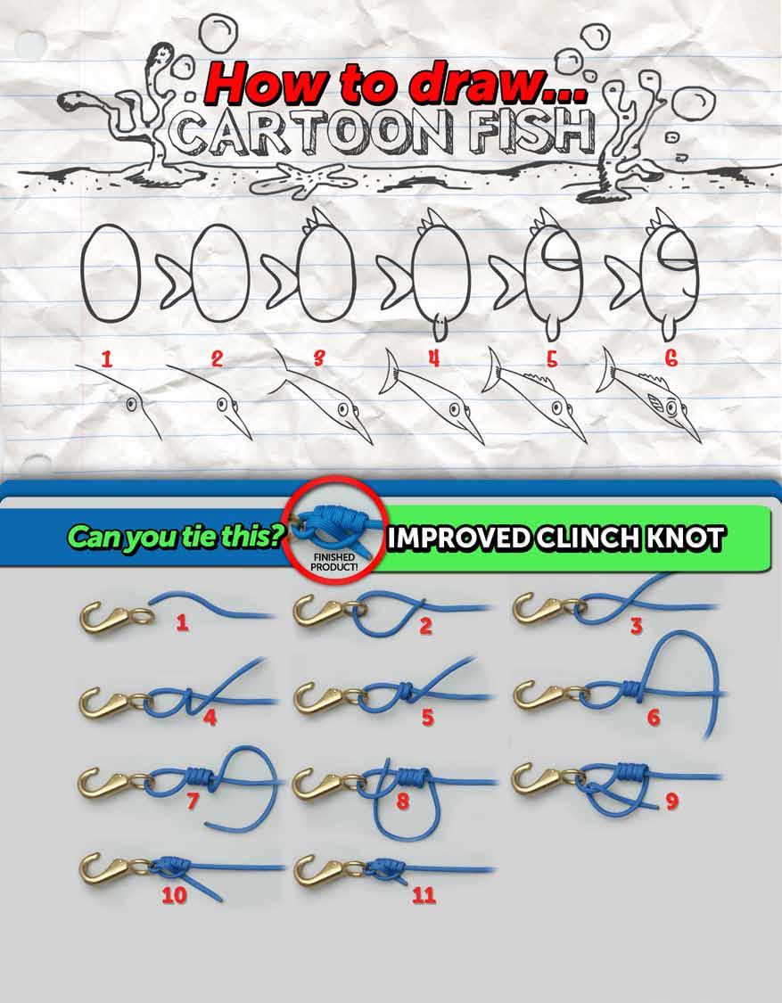 8 Improved Clinch Knot Tying: Pass the end of the line through the eye.