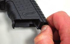 If the backstrap currently on your pistol does not fit your hand comfortably, you can install one of a different size and shape. Backstrap sizes S and L are included.