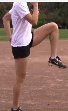 knee is at top to ensure proper form (opposite knee,