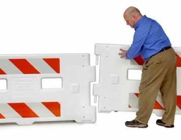 SafetyWall is a continuous, interlocking device, and meets ADA guidelines and MUTCD 2009 Edition Standards as a sidewalk closure