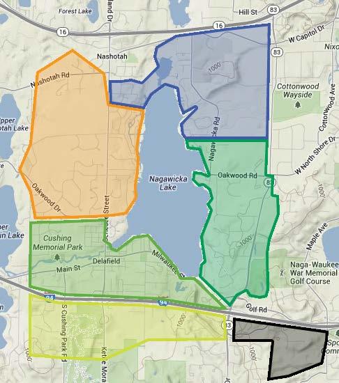 Proposed Deer Management zones for the City of Delafield Deer removal chart for 2018 Table 1.