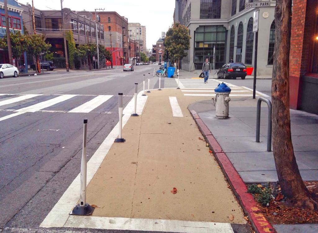 RED VISIBILITY ZONES (DAYLIGHTING) Daylighting improves visibility between drivers and pedestrians at intersections.