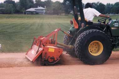 Specially sized granules and red color makes the perfect infield topdressing.