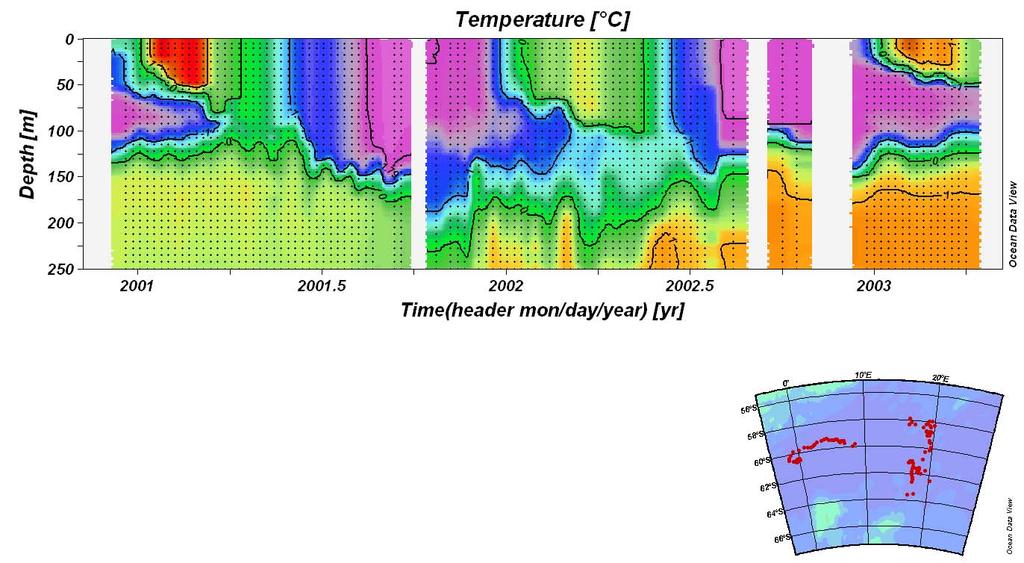 Trapping mechanisms: Detection from ice maps and float behaviour 500 km in 35