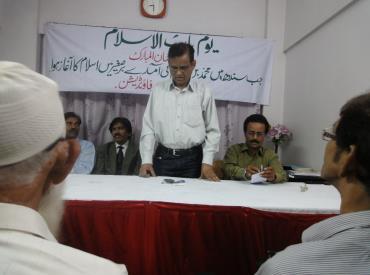 Arshad Masood President Johar Foundation presented reception address and paid tribute to this great personality of Islam