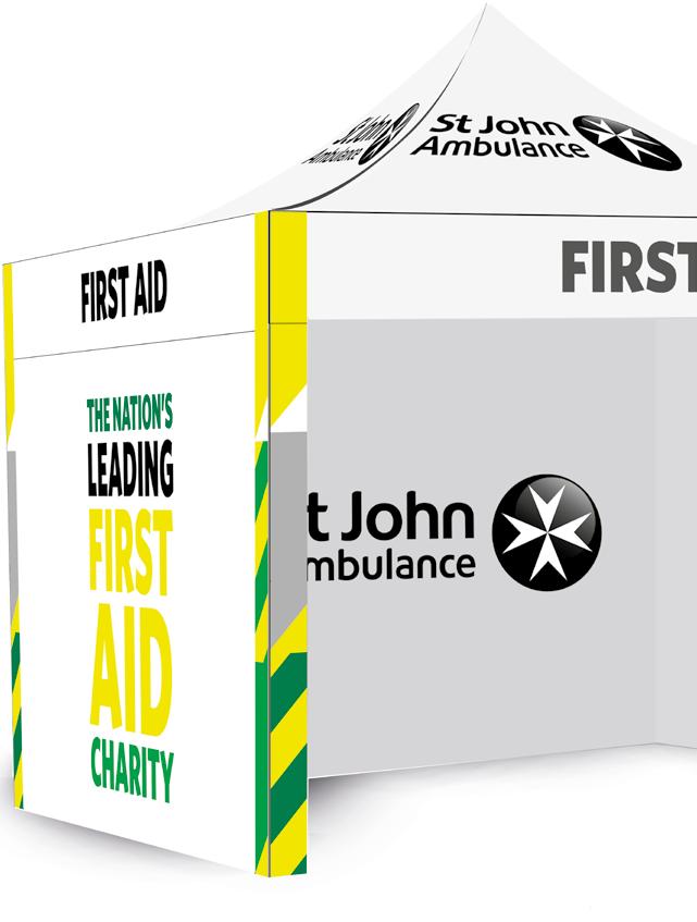 As St John Ambulance marquees, banners and flags are produced by a range of suppliers, it is important that someone in the Brand team checks the proposed design before work begins to produce the