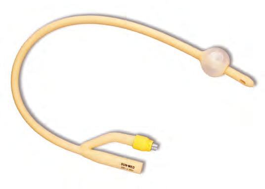preferred with less urethral irritation and stricture versus latex material Less encrustation compared to latex catheters Color-coded sleeves for easy and rapid size identification Smooth tapered tip