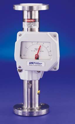 TFE-Lined Varea-Meter PVC-Tube Varea-Meter USFilter s Wallace & Tiernan Products offers a choice of two straight-through rotameters for metering difficult fluids and gases.