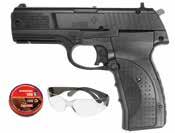50 Crosman 1088 CO2 pistol Great all-day shooter. Plink with lead pellets & steel BBs. Incl. safety glasses, pellets & BBs. 8rd mag. Precharged pneumatic Bolt-action Competition.
