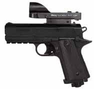 Daisy Powerline 15XTP CO2 pistol series Get just the gun or the combo w/a dot sight. 15rd BB mag. Daisy Powerline 693 CO2 pistol Sends BBs downrange as fast as your finger can work the trigger.