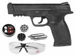 Steyr M9-A1 Dual-Tone CO2 pistol Lots of plinking fun, but also great for serious maintaining firearm proficiency. 19rd BB mag. S&W 686 CO2 revolver About 50 shots per CO2 cartridge. Incl.