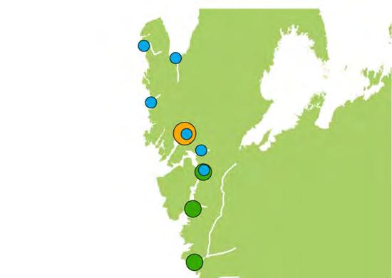 the Swedish west coast in 2015. This means that the available habitat has increased with 16% since 1999. This is mainly due to new fishways, liming operations and habitat improvement.